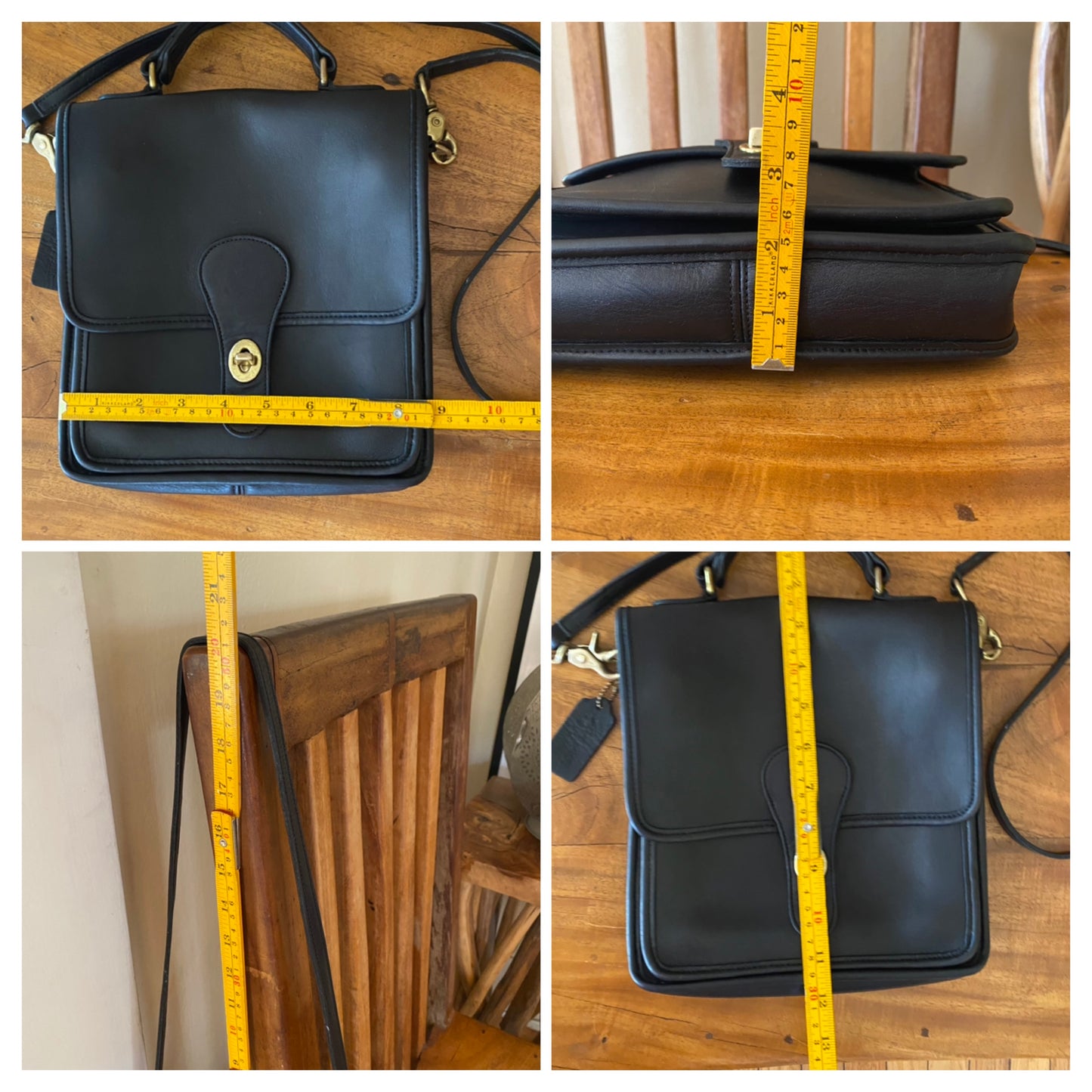 VINTAGE | Coach Station Bag #5130 | Top Handle & Crossbody Strap | Black Leather