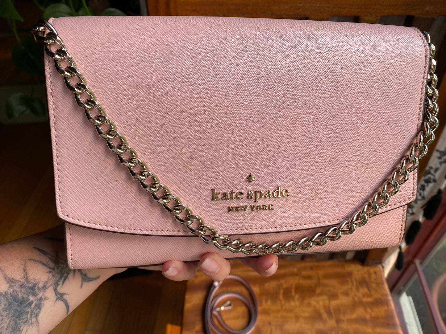 Kate Spade New York Carson Flap Convertible Crossbody Conch Pink