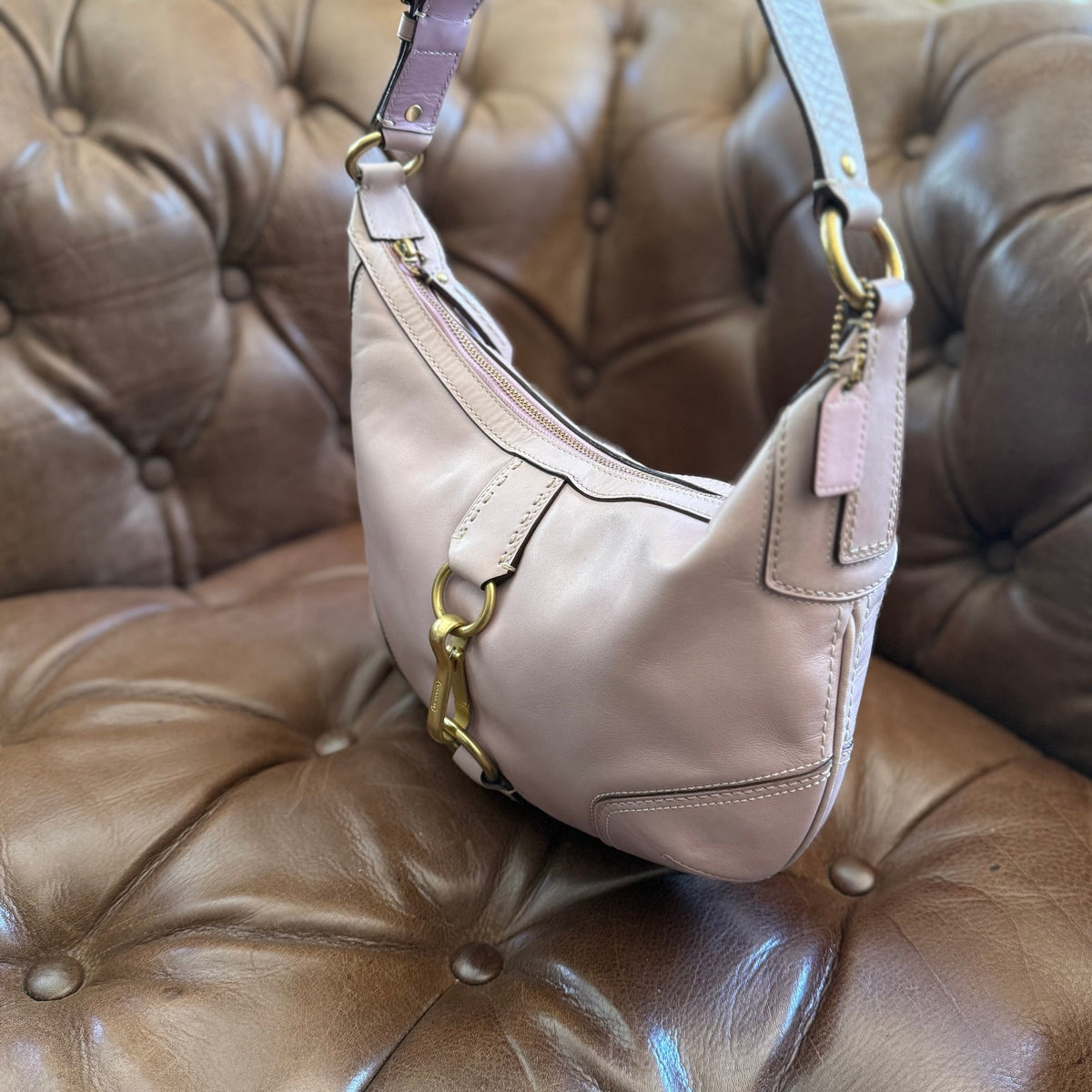 Coach Hamptons Leather Clip Hobo 11544 Lilac Pink Y2K 2007