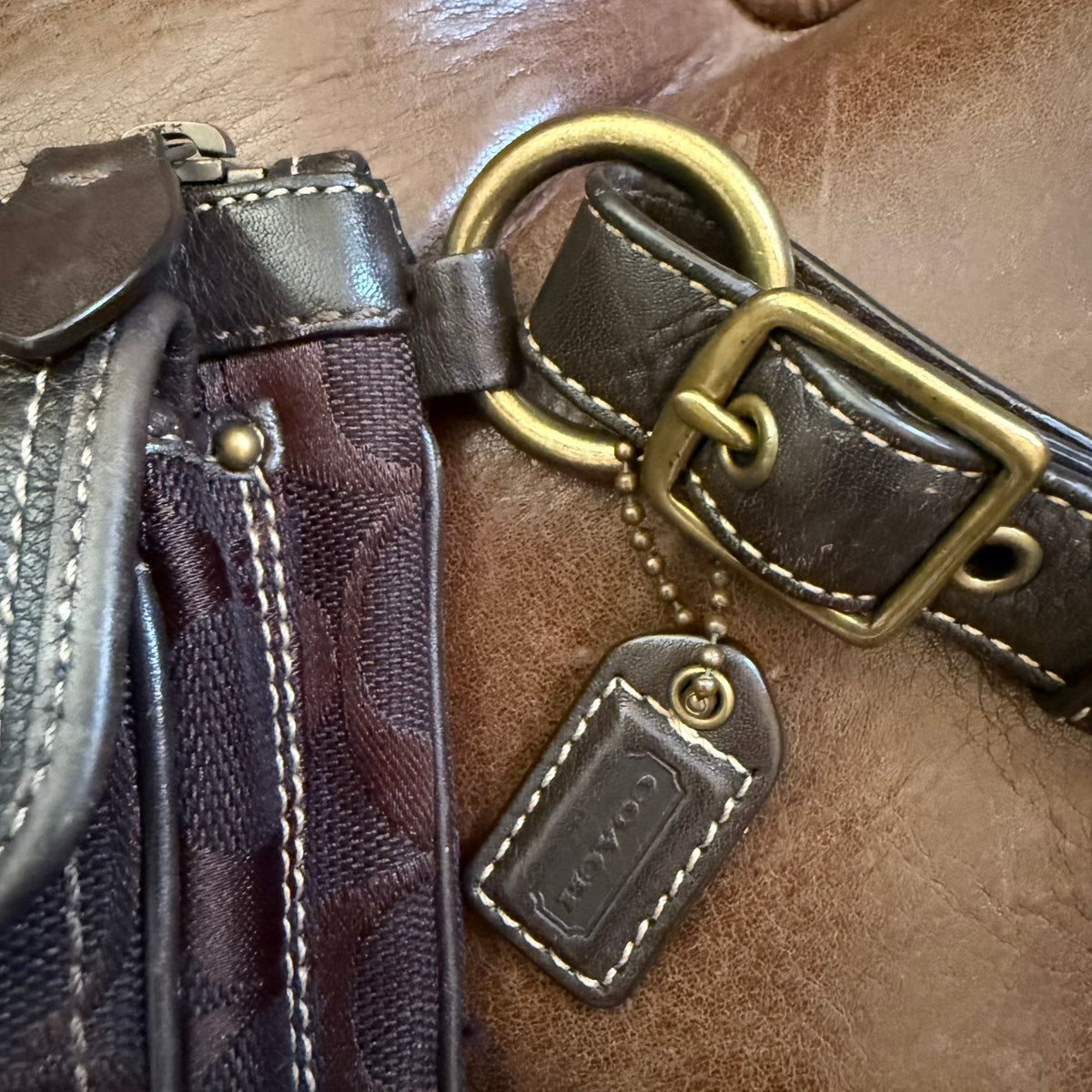 Coach Legacy Signature Turnlock Waist Bag Brown Y2K