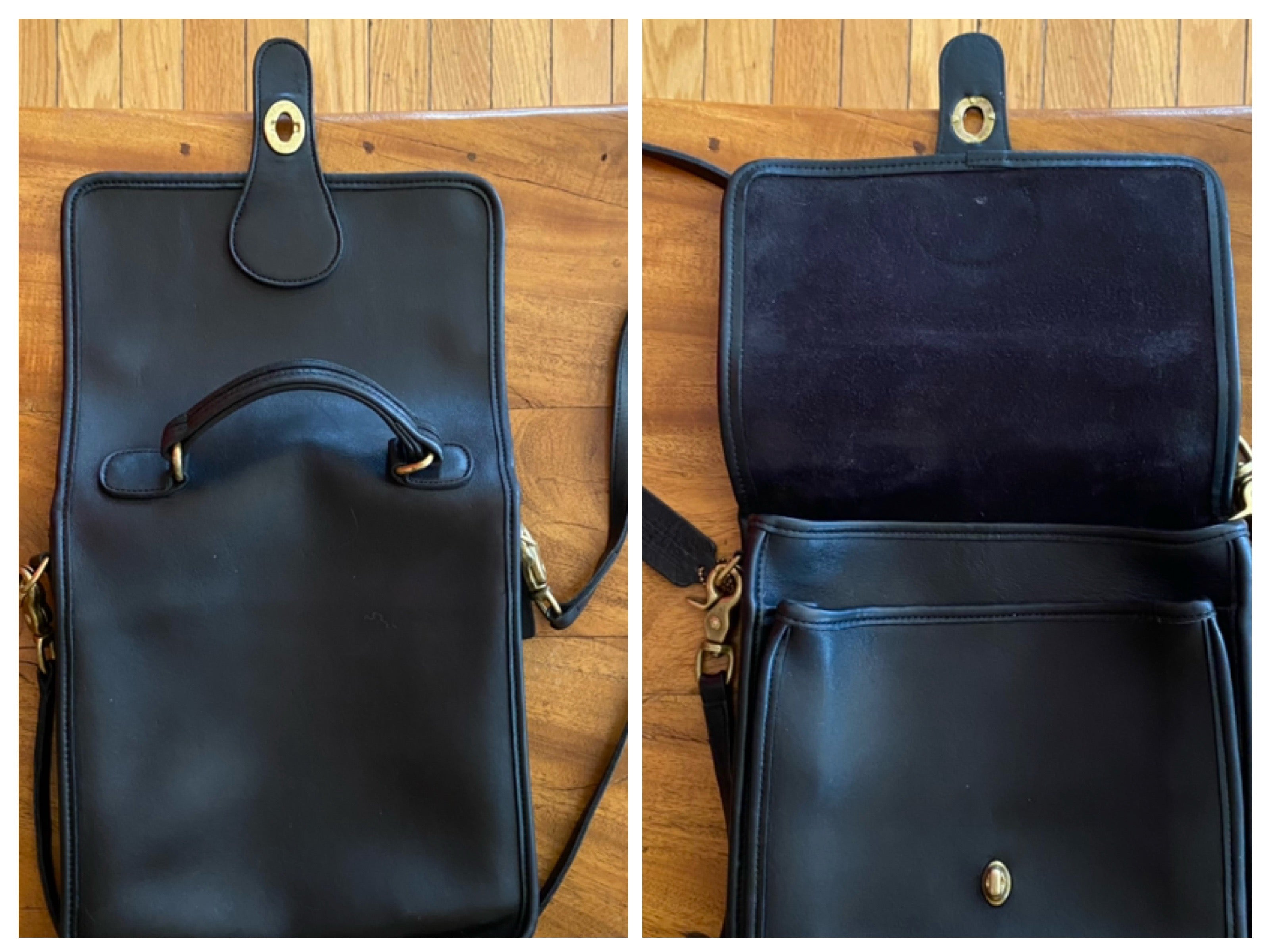 バッグ 60s Vintage Coach Station Bag Navy old Vintage COACH leather Navy blue Station bag – Alafair