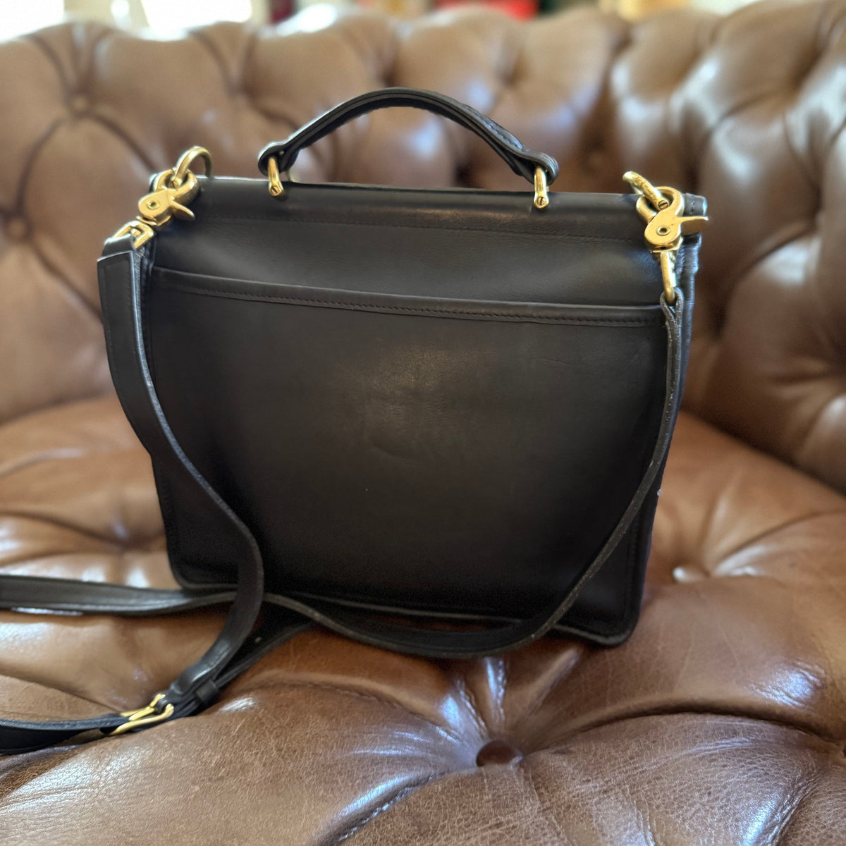 Vintage Coach Willis Bag Black Leather 9927 – 1998