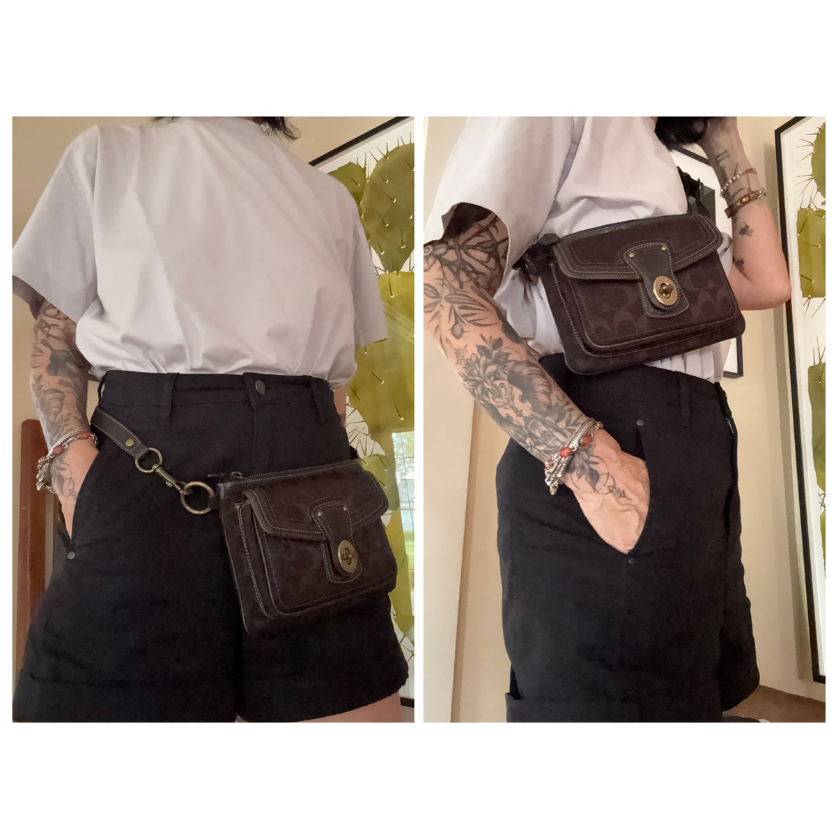 Coach Vintage Legacy Turnlock Waist Bag Brown