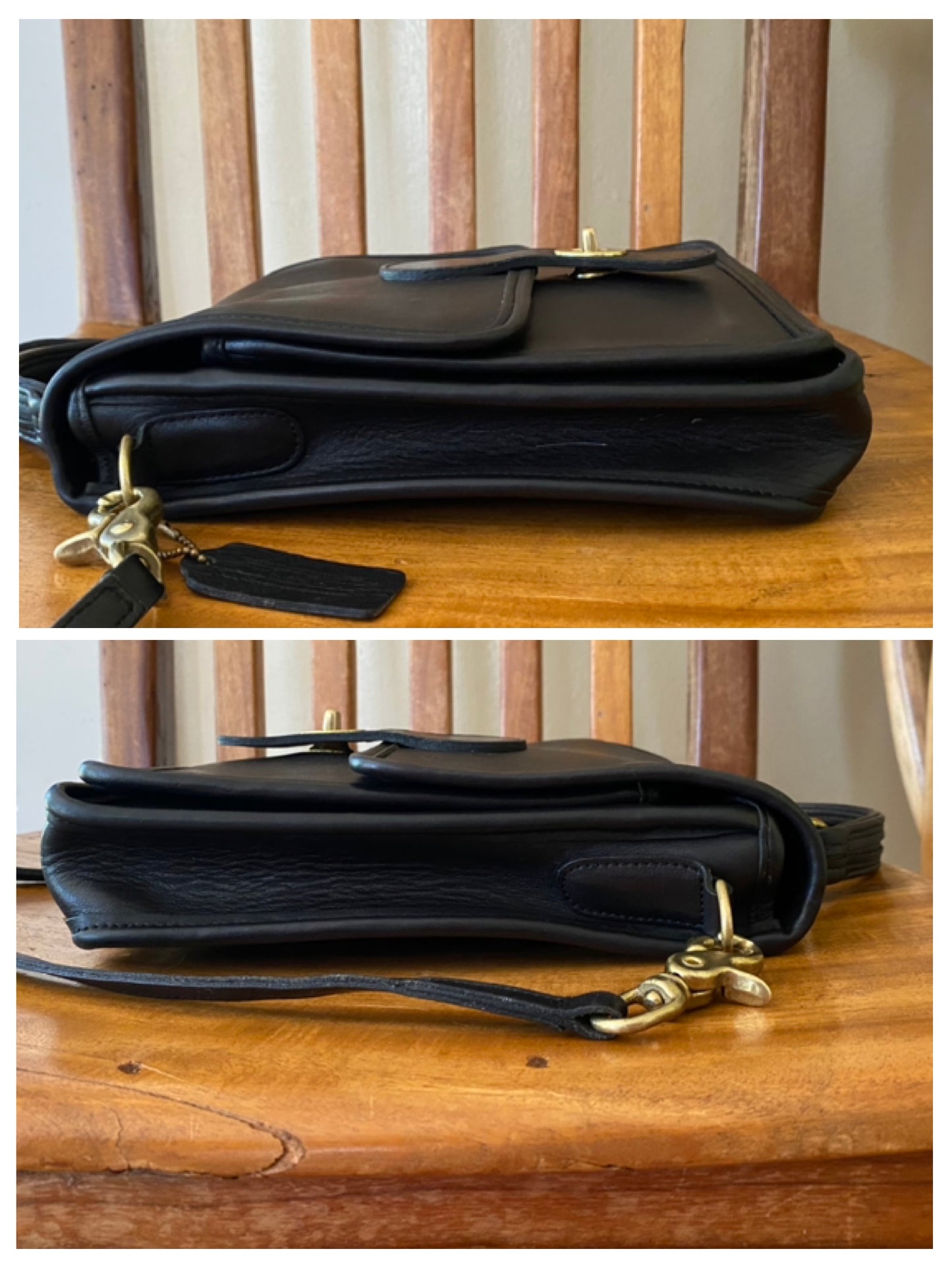 VINTAGE | Coach Station Bag #5130 | Top Handle & Crossbody Strap | Black Leather