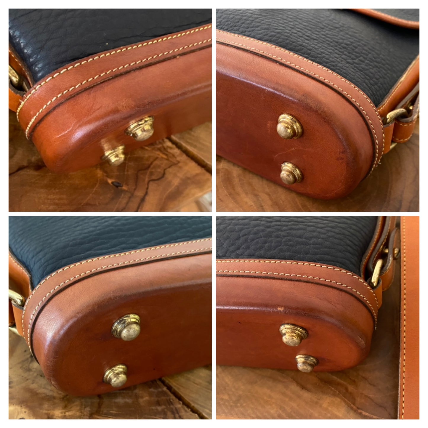Vintage Dooney & Bourke Calvary Spectator Shoulder Crossbody Bag Navy