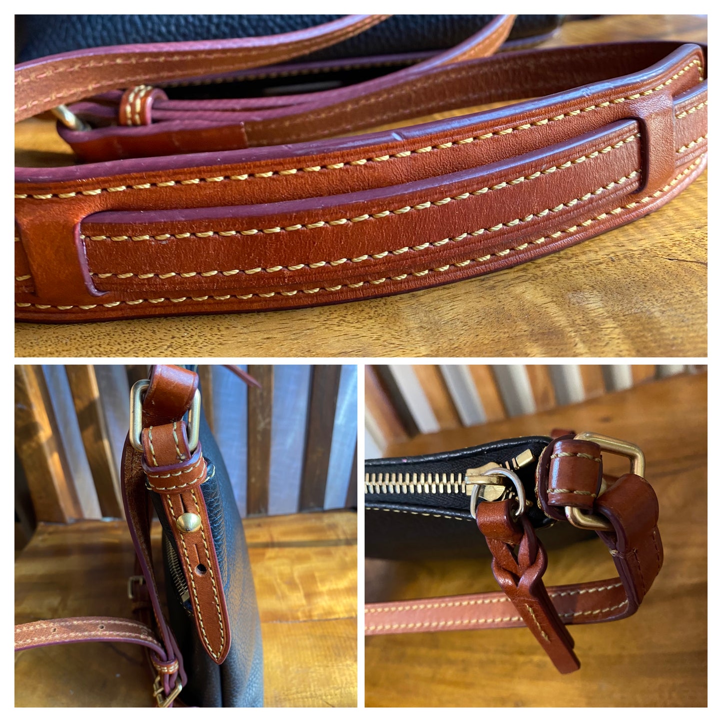 Dooney & Bourke | Dillen Letter Carrier Crossbody | Black Pebble Grain Leather