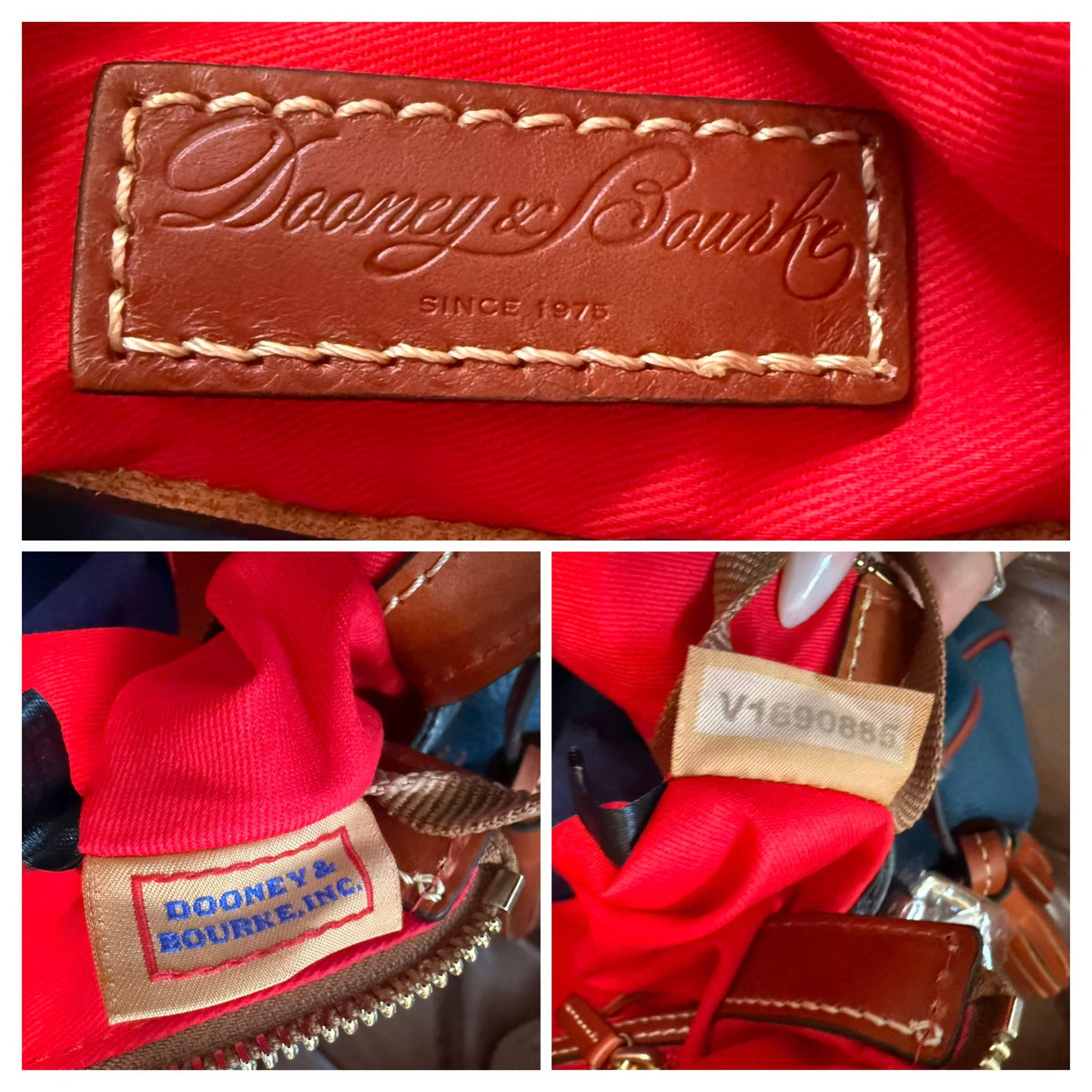 Dooney & Bourke Pebble Grain Satchel Wallet Set Jeans Blue Leather R980