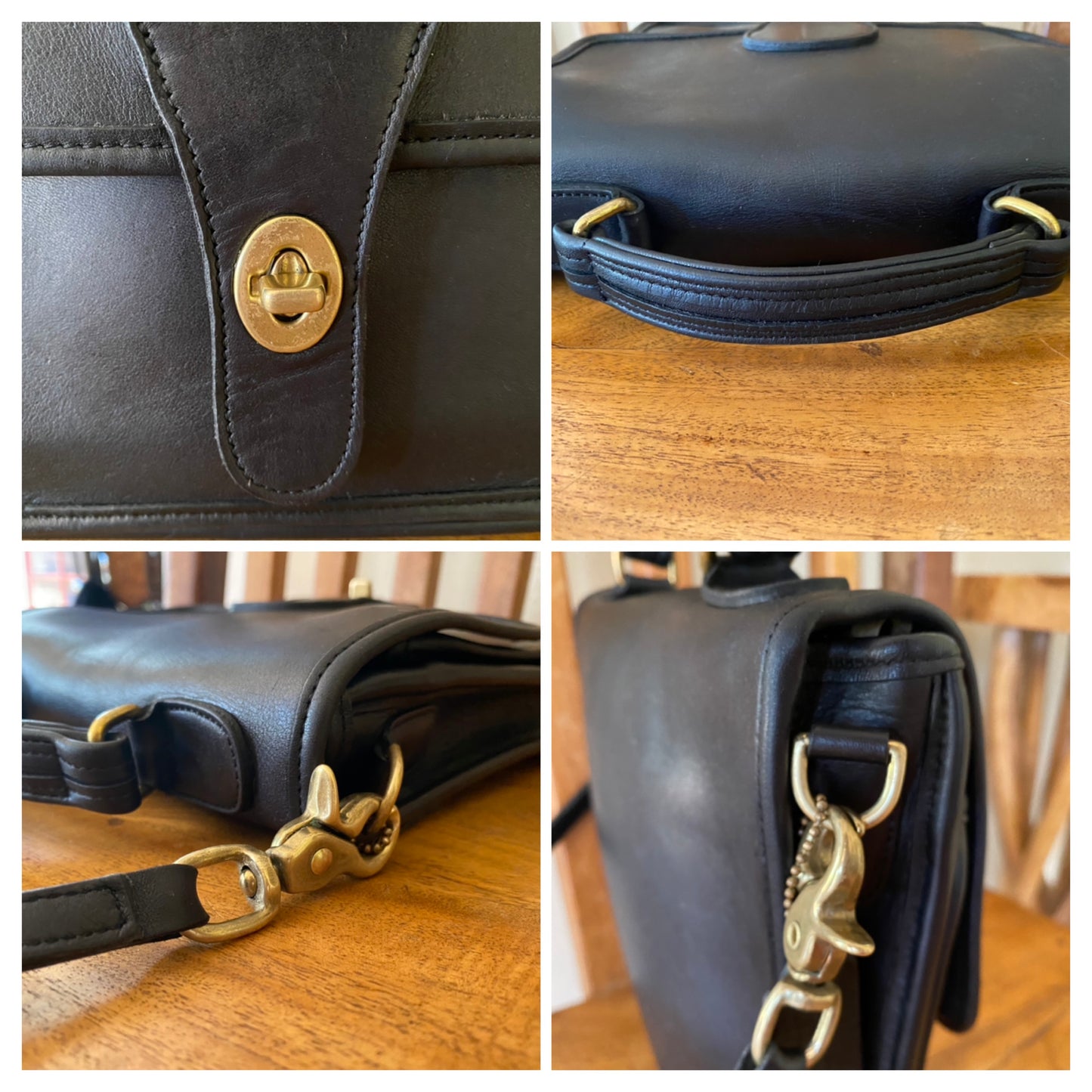 VINTAGE | Coach Station Bag #5130 | Top Handle & Crossbody Strap | Black Leather