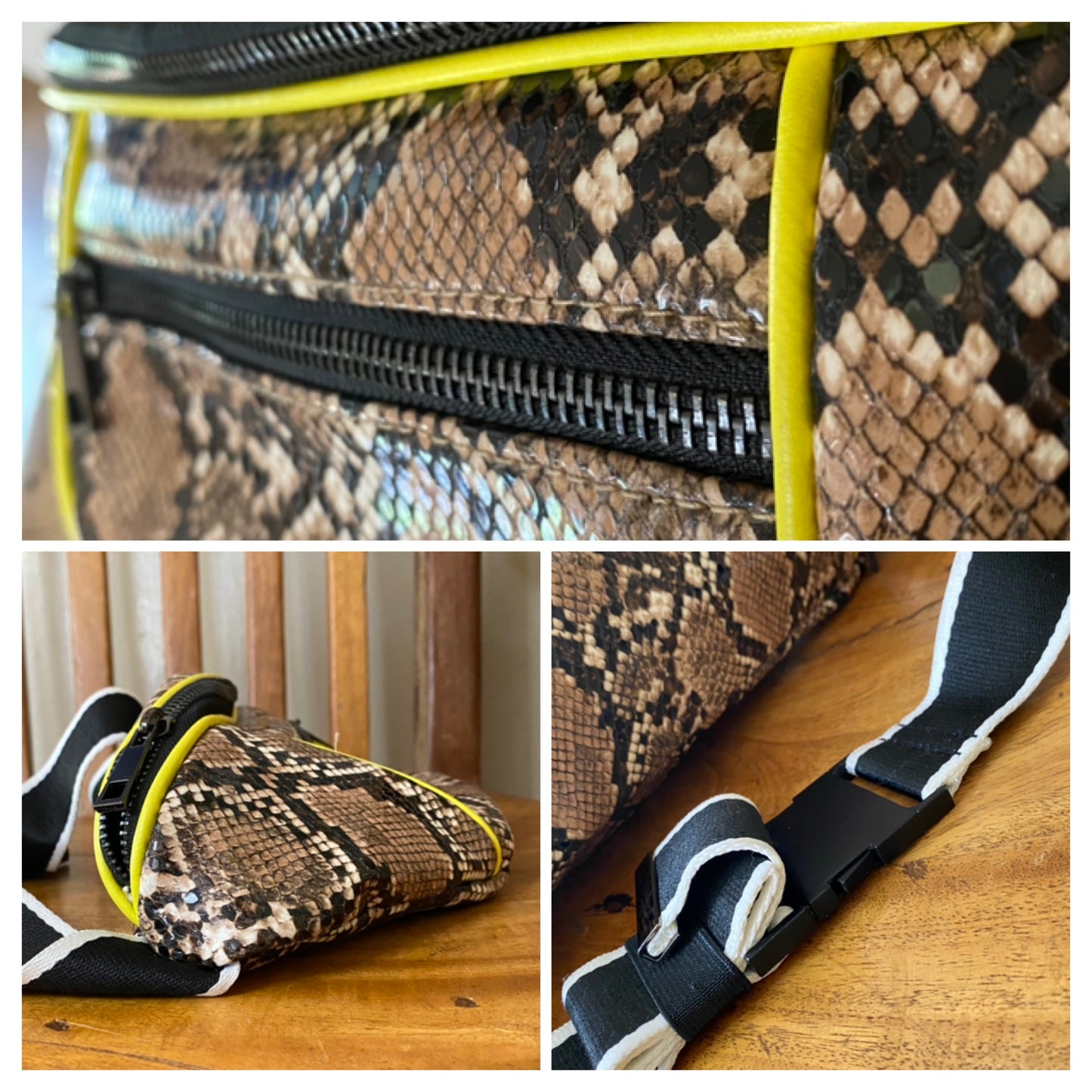 Topshop Fanny Pack Python Print
