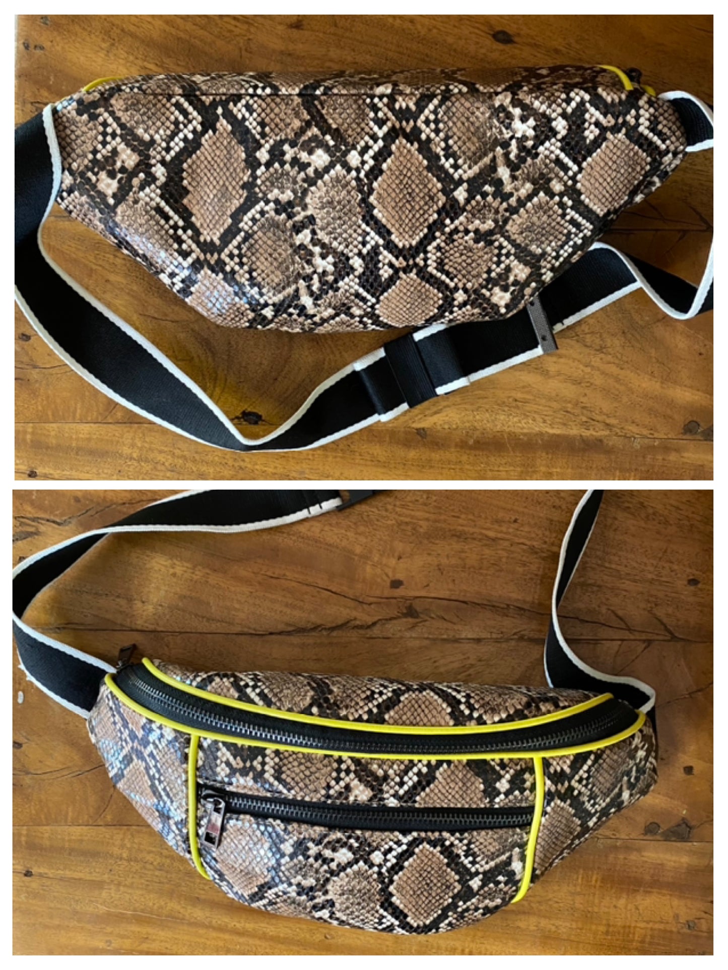 Topshop Fanny Pack Python Print