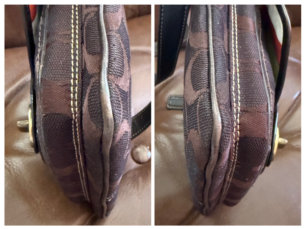 Coach Legacy Signature Turnlock Waist Bag Brown Y2K
