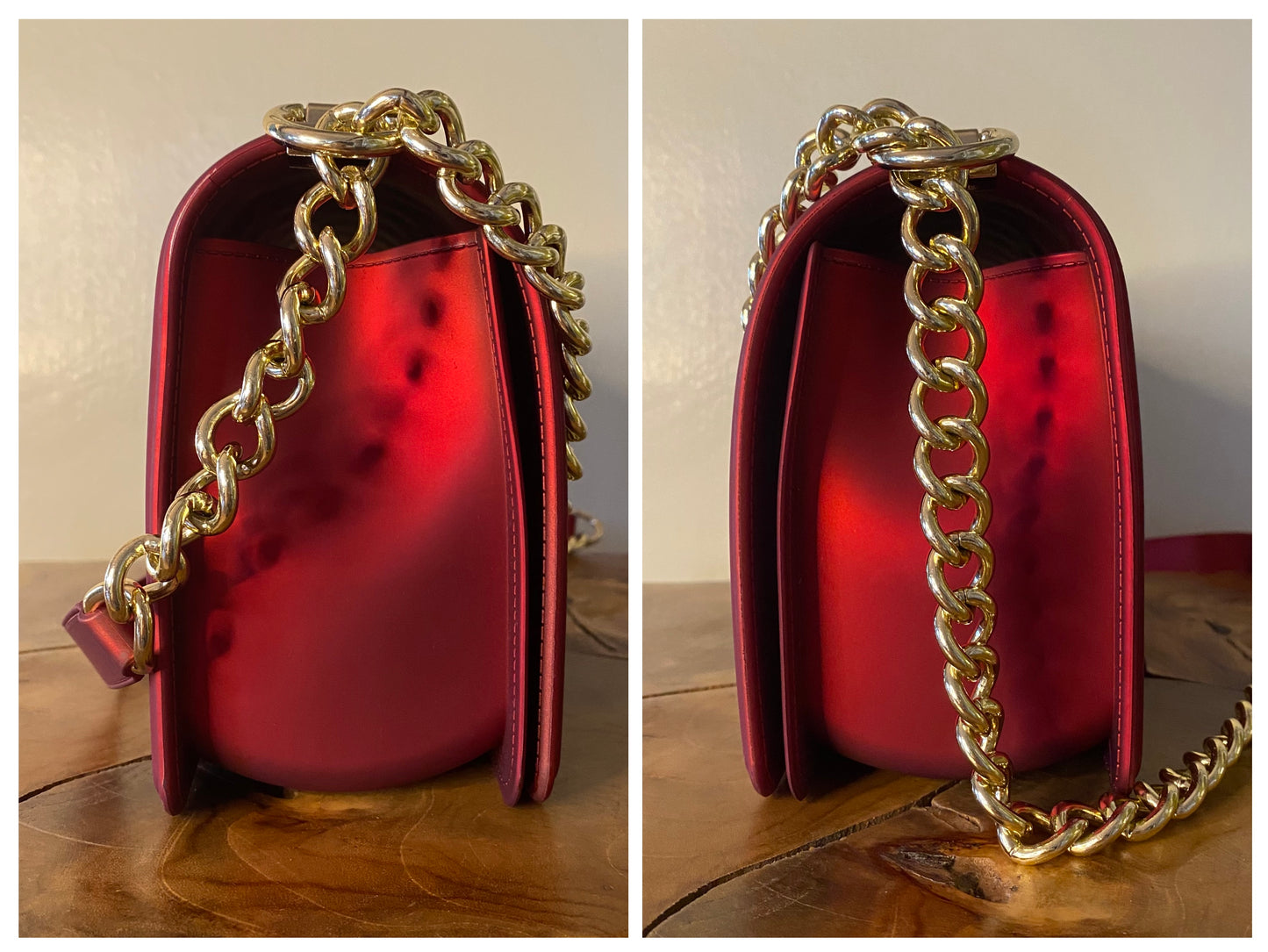 TOYBOY Jelly Red Quilted Crossbody Shoulder Bag