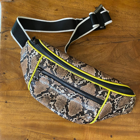 Topshop Fanny Pack Python Print