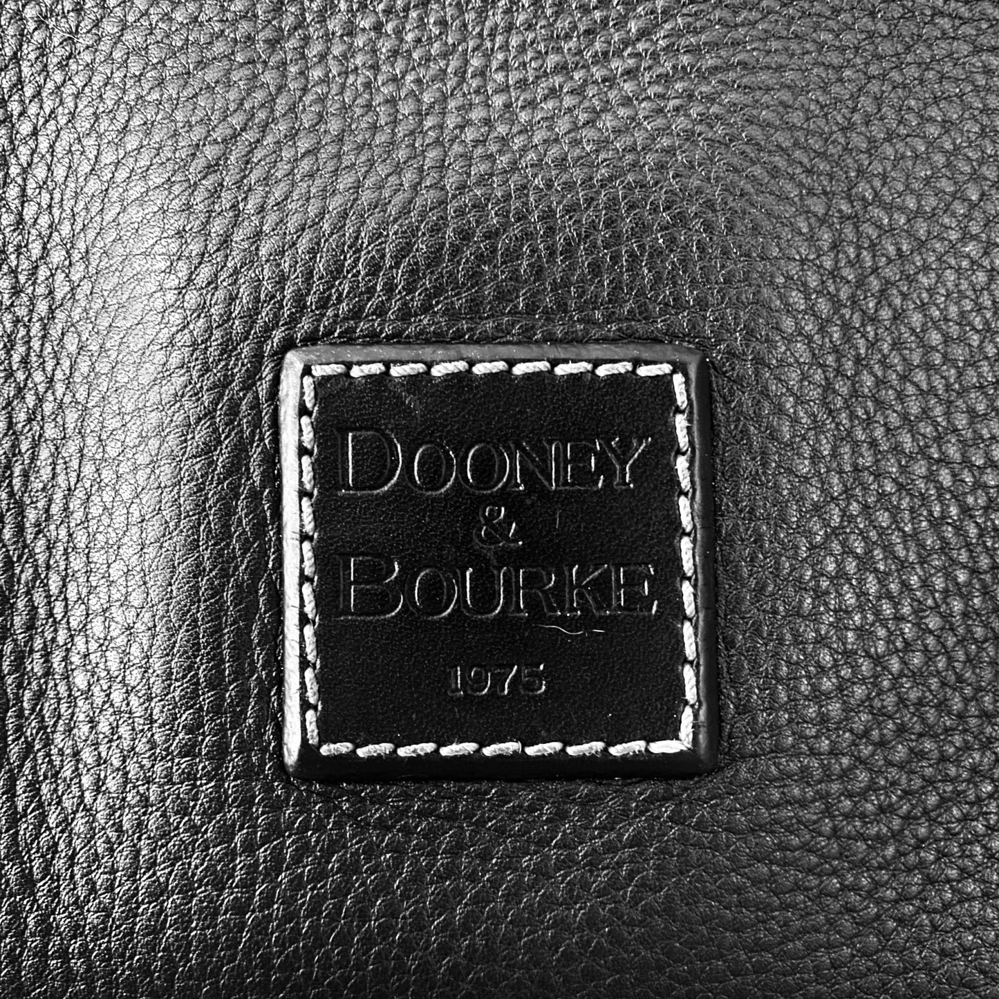 Dooney and Bourke | Black Pebble Grained Leather | Mini East West Slouch Hobo