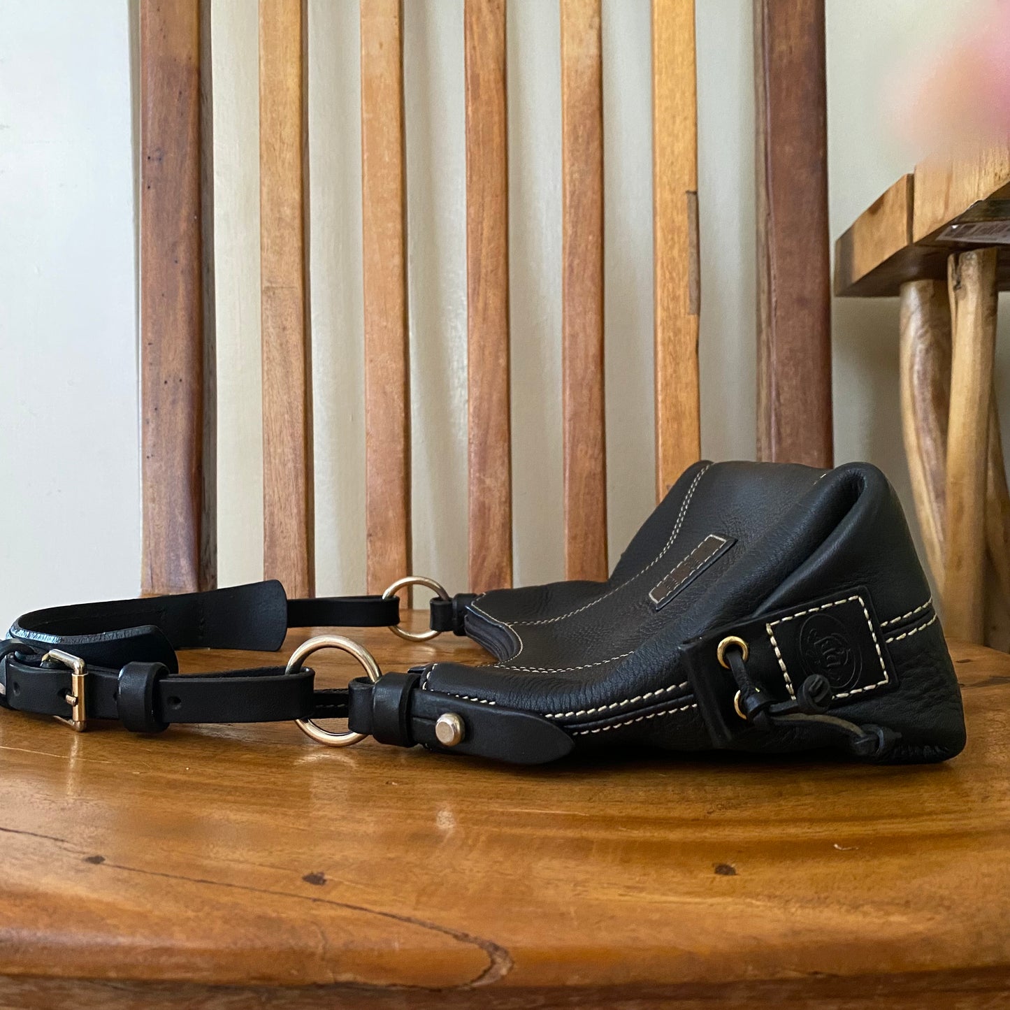 Dooney and Bourke | Black Pebble Grained Leather | Mini East West Slouch Hobo