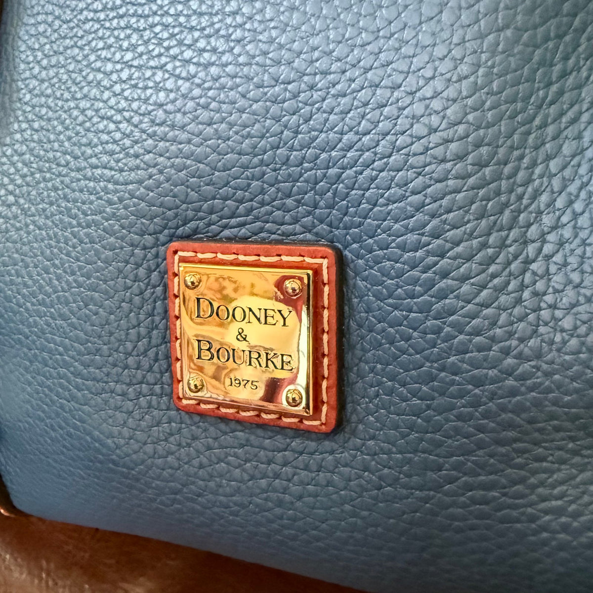 Dooney & Bourke Pebble Grain Satchel Wallet Set Jeans Blue Leather R980