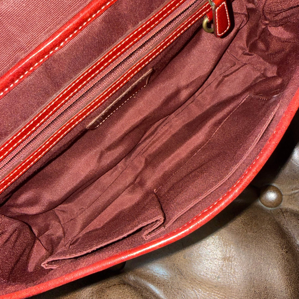 Vintage Coach Soho Signature Suede Satchel Red Pink Y2K 7078