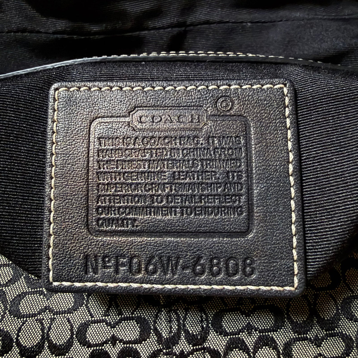Vintage Coach Soho Signature Buckle Shoulder Bag Black Grey 6808 Y2K